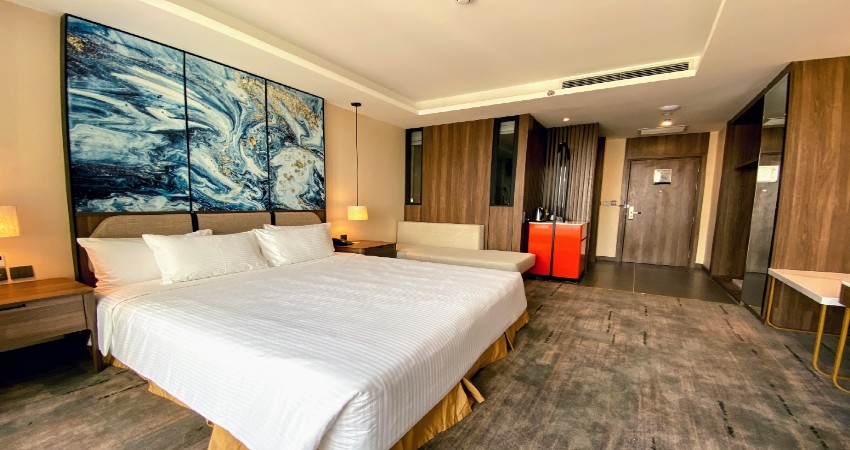 Phòng ngủ tại Khách sạn Mường Thanh Luxury Hạ Long Centre