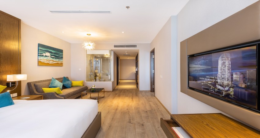 Phòng ngủ tại khách sạn Empyrean Nha Trang