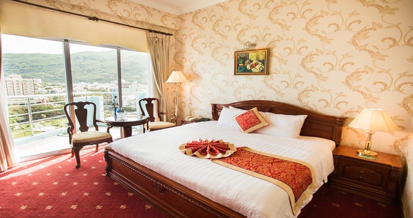 Phòng ngủ tại khách sạn Hải Âu Quy Nhơn