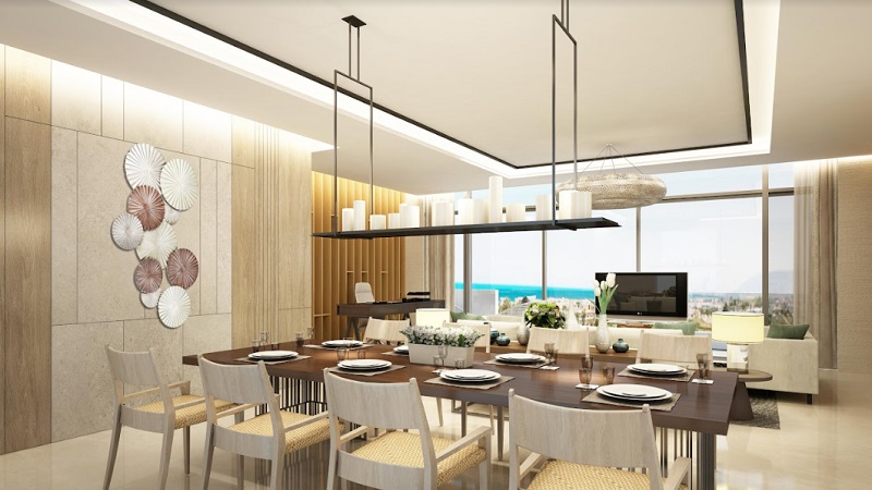 Không gian nghỉ dưỡng tại không gian phòng ăn và khu vực tiếp khách tại Khách sạn Grand Hyams Quy Nhơn Beach